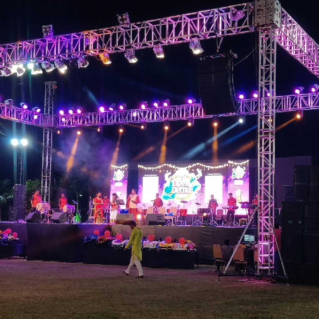 Top 5 DJ Pillar Truss Designs for Indian Weddings | India Truss Ahmedabad